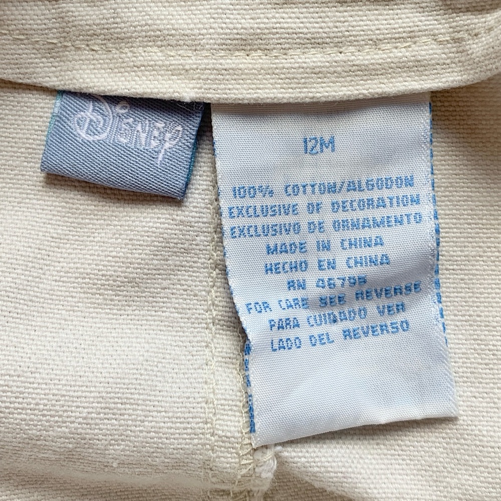 SOLD (on Depop) Disney Winnie the Pooh Treasure Hunt Overalls Shortalls 12M - Picture 3 of 11